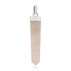 Pendentif en argent et Quartz rose