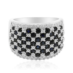 Bague en argent et Saphir bleu