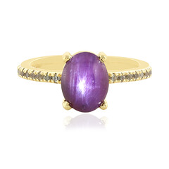 Bague en argent et Rubis étoilé de Channapatna