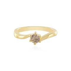 Bague en argent et Diamant chocolat I1