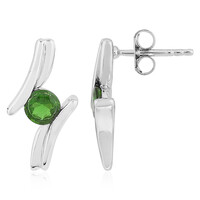 Boucles d'oreilles en argent et Diopside de Russie