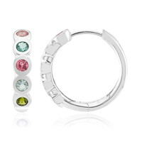 Boucles d'oreilles en argent et Tourmaline rose du Brésil  (Pallanova)