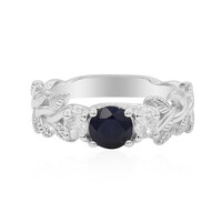 Bague en argent et Saphir bleu