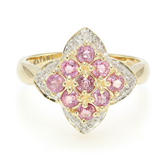 Bague en or et Saphir Padparadscha non chauffé (AMAYANI)