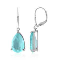 Boucles d'oreilles en argent et Quartz bleu pastel