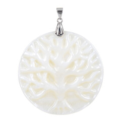 Pendentif en argent et Nacre