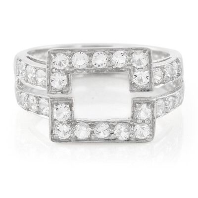 Bague en argent et Topaze blanche