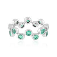 Bague en argent et Emeraude de Colombie
