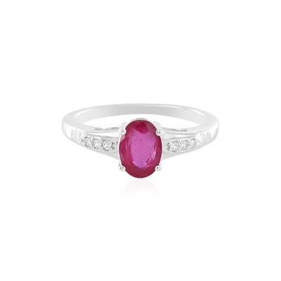 Bague en argent et Rubis de Madagascar