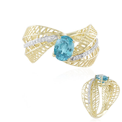 Bague en or et Zircon de Ratanakiri (Ornaments by de Melo)