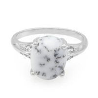Bague en argent et Agate dendritique
