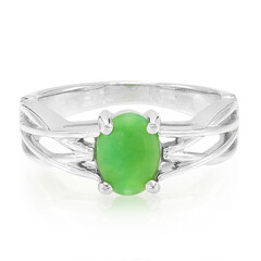 Bague en argent et Chrysoprase impériale