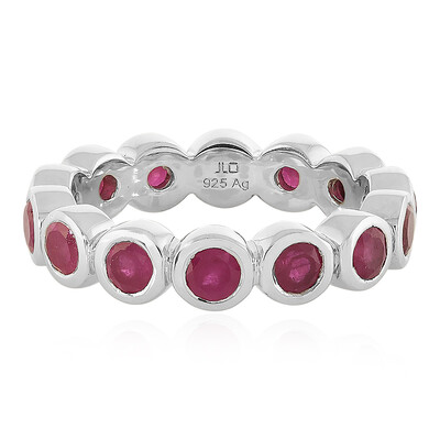 Bague en argent et Rubis de Madagascar