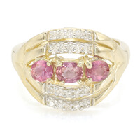 Bague en or et Saphir Padparadscha non chauffé