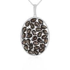 Collier en argent et Quartz fumé