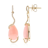 Boucles d'oreilles en or et Opale rose (CIRARI)