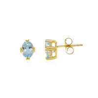 Boucles d'oreilles en argent et Topaze bleu ciel