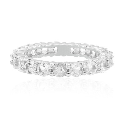 Bague en argent et Topaze blanche