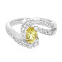 Bague en argent et Béryl jaune