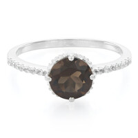 Bague en argent et Quartz fumé
