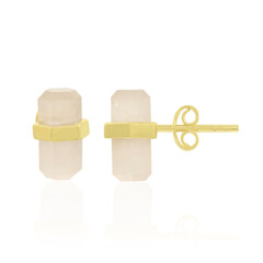 Boucles d'oreilles en argent et Quartz rose