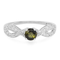 Bague en argent et Tourmaline cuprifère