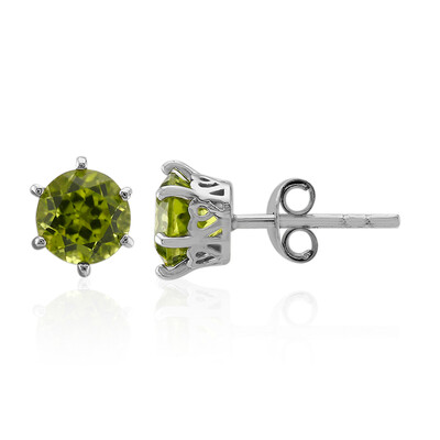 Boucles d'oreilles en argent et Péridot de Birmanie