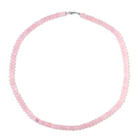 Collier en argent et Quartz rose