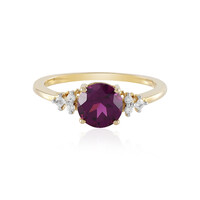 Bague en or et Grenat magenta