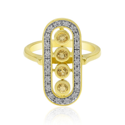 Bague en argent et Citrine