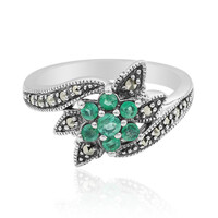 Bague en argent et Emeraude