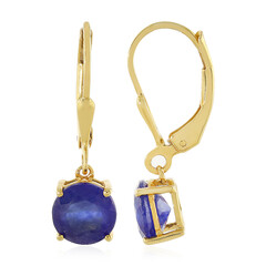 Boucles d'oreilles en argent et Saphir bleu de Madagascar
