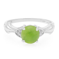 Bague en argent et Chrysoprase impériale