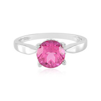 Bague en argent et Topaze rose