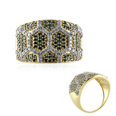 Bague en or et Diamant bleu I4