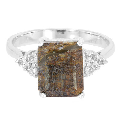 Bague en argent et Quartz Dinosaure