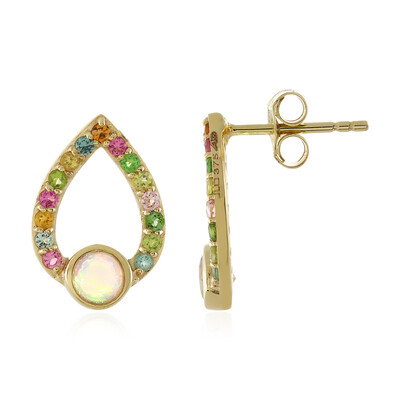 Boucles d'oreilles en or et Opale Welo (Adela Gold)