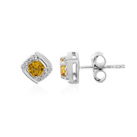 Boucles d'oreilles en argent et Citrine