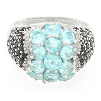 Bague en argent et Apatite bleue