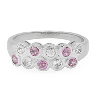 Bague en argent et Saphir rose de Ceylan
