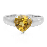 Bague en argent et Quartz champagne