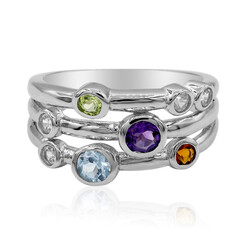 Bague en argent et Topaze bleu ciel