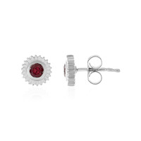 Boucles d'oreilles en argent et Rubellite
