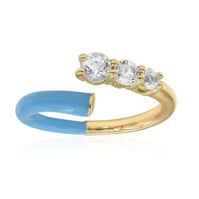 Bague en argent et Topaze blanche