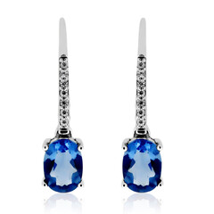 Boucles d'oreilles en argent et Fluorite à couleur changeante