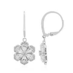 Boucles d'oreilles en argent et Topaze blanche