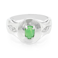 Bague en argent et Chrysoprase impériale