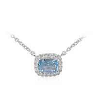 Collier en argent et Topaze bleu ciel