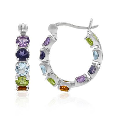Boucles d'oreilles en argent et Améthyste