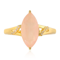 Bague en argent et Quartz rose